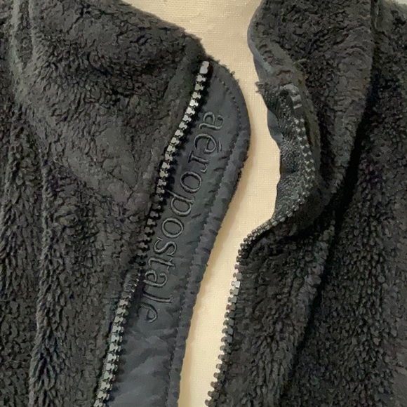 Aeropostale Full Zip Soft Fleece Jacket, XL, Black, Like New - Picture 7 of 9